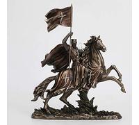 Veronese Design Statue médiévale de Chevalier croisé en Armure à Cheval
