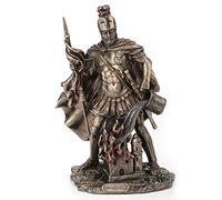 Veronese Design Statue Saint Florian Patron des Pompiers Finition Bronze Antique 22,9 cm
