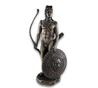 Things2Die4 Statue de Dieu Romain/Grec Apollon avec Bouclier et nœud Bronze