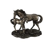 Veronese Design Things2Die4 Statue de Jument et Poulain Chevaux Sauvages Bronze