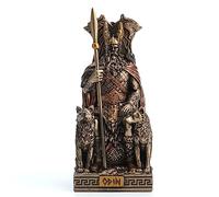 Veronese Design WU78058AP Figurine Miniature en résine Peinte à la Main avec Inscription « All Father Odin Sitting on Throne » 7,9 cm
