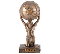 Figurine miniature du dieu grec Atlas - En pierre artificielle, avec couleur bronze peinte à la main par Veronese