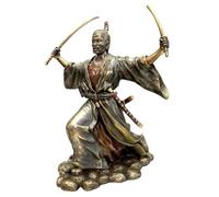 Veronese Samouraï avec deux épées attaquant Figurine peinte à la main 24 cm