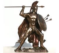 VERONESE Statue du roi spartiate grec Leonidas - Finition bronze - 31,8 cm