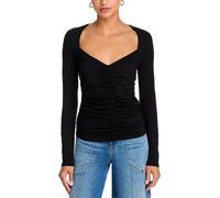 Veronica Beard - Salem Ruched Top - Femme - Tops - Noir - Taille: 40 FR