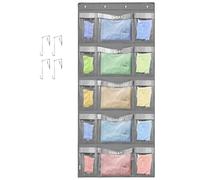 VERONLY Organiseur de placard hebdomadaire à suspendre pour enfants, jour de la semaine, rangement de vêtements scolaires, étagères pour chambre à coucher, salle de bain, dortoir (gris)