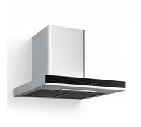 Klarstein Verosteel Hotte Aspirante 60 cm 8816 m³/h Classe A++ Inox & Verre LED 3 Vitesses Hotte Murale Évacuation & Recirculation