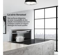 Verosteel encastrée, hotte aspirante minimaliste et puissante, classe énergétique A++, 906,2 m³/h, 90 cm A++