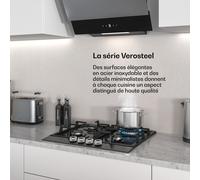 Verosteel table de cuisson à induction | 4 feux | allumage électrique | compatible gaz naturel et GPL | 8000 W | 60 cm