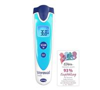 Veroval Bébé Thermomètre infrarouge BLU, mesure sans contact et silencieuse, température corporelle, température de l'objet, température ambiante, mesure rapide, maniabilité