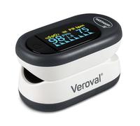 Veroval Oxymètre de Pouls - Mesure de la Saturation en Oxygène, de la Fréquence Cardiaque et du Débit Sanguin au Niveau du Doigt - Ecran OLED Premium - 1 Pièce