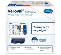 Veroval Tensiomètre de poignet Compact – Simple, rapide, détection d'arythmie