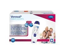 Veroval Thermomètre infrarouge 2 en 1 - Mesure rapide de la fièvre dans l'oreille et le front - Idéal pour les familles - Avec 10 capuchons de protection