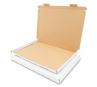 verpacking 200 boîtes carton extra plates 35 x 25 x 2 cm blanc - GB 2