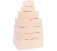 verpacking Boîtes pliantes 12 x 10 x 8 cm brun (dimensions extérieures 12,5 x 10,5 x 8,5 cm) WP 10 carton d'expédition emballage (50 pièces)