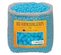 verpacking chips de calage BIO en amidon de maïs [couleur & quantité au choix] matériau de calage pour colis 50 litres - bleu