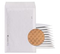 verpacking Lot de 100 enveloppes d'expédition rembourrées en papier - 250 x 350 mm - Blanches - Avec rembourrage en papier - Alternative écologique au sac à coussin d'air