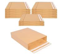 verpacking Lot de 250 sacs Ã plis 450 x 350 x 80 mm avec fond renforcé, double fermeture adhésive et fil d'arrachage