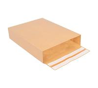 verpacking Pochettes à soufflet 450 x 350 x 80 mm Marron double bande adhésive et fil d'arrachage [Taille et quantité au choix] enveloppes d'expédition en papier kraft 100 unités