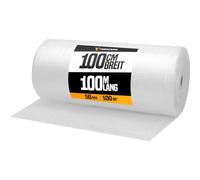 verpacking rouleau papier bulle 100 m de long - épaisseur et largeur au choix, rouleau a bulle rembourrage colis matériaux d emballage pour cartons (2 rouleaux -100 cm x 100 m, 50 my)