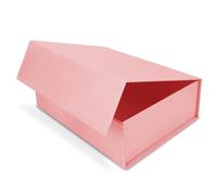 Verpackungswelt Boîte cadeau avec couvercle | 31 x 22 x 10 cm | Boîte cadeau avec fermeture magnétique | Parfait pour anniversaire, mariage, Noël, naissance | Emballage cadeau rose