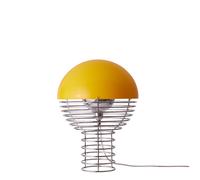 Verpan Wire Table Lamp Ø30 Tischleuchte, Chrome / Yellow