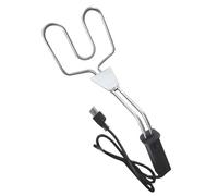 Verplexter Démarreur électrique à charbon de bois de 500 W pour barbecue à double anneau, design à double anneau avec poignée plus longue, inclinée, allumage rapide et facile, sans liquide d'allumage