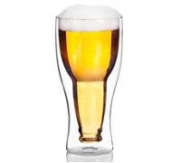 Verre à bière - Bouteille renversée - Design original - Verre - 1 pièce