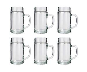 Verre a Biere, Chope de bière Lot de 6, Styria - 1 Litre