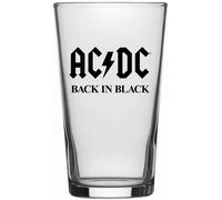 AC/DC Verre à bière Back in Black unisexe transparent 0,5 L