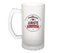 Verre à bière de la Meilleure Juriste du monde 1- Chope - Idée Verre à bière Personnalisable Cadeau Anniversaire Fête Original Famille Travail Départ Collègue Retraite Noël.