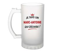 Verre à bière d'un Marc-Antoine qui déchire 2- Chope - Idée Verre à bière Personnalisable Cadeau Anniversaire Fête Original Famille Travail Départ Collègue Retraite Noël.