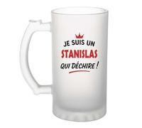 Verre à bière d'un Stanislas qui déchire 2- Chope - Idée Verre à bière Personnalisable Cadeau Anniversaire Fête Original Famille Travail Départ Collègue Retraite Noël.