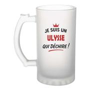 Verre à bière d'un Ulysse qui déchire 2- Chope - Idée Verre à bière Personnalisable Cadeau Anniversaire Fête Original Famille Travail Départ Collègue Retraite Noël.