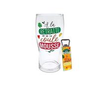Verre À Bière Et Décapsuleur Cadeau Original Retraite