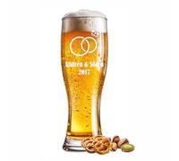 Verre à bière gravé - 0,5 l - Avec texte personnalisable - Pour des occasions spéciales comme un anniversaire, la fête des pères ou une célébration - Gravure au choix
