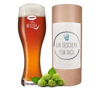 Verre à bière Leonardo 0,5l avec Gravure idée Cadeau personnalisé en Verre de blé, Verre à bière pour Femme pour l'anniversaire, Motif Madame Toujours Juste