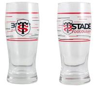 Verre à bière sérigraphié Stade Toulousain (x2) Blanc 300 ml