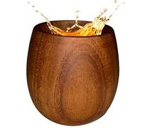 Verre à bourbon en bois - Porte-liqueur en bois artisanal, gobelet à spiritueux traditionnel, tasse de service classique, vaisselle de style patrimoine | Célébrez les événements familiaux