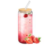 Verre à café glacé - Pot à boire réutilisable résistant à la chaleur de 16 oz, gobelet à boisson transparent | Tasse de thé de soude de jus de whisky de latte d'eau pour l'utilisation extérieure de ma