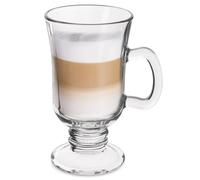 Verre à café latte - ORION - 250 ml - Verre épais - 10,5x7,7x14 cm - Compatible lave-vaisselle - Transparent