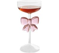 Verre à Champagne Rose Bow Fashion Clear Tall Wine Glass Cup for Home Bar Wedding Party