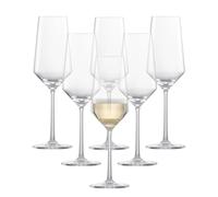 Verre à champagne ZWIESEL GLAS Pure (lot de 6) Flûtes à champagne avec point effervescent Verres en cristal Tritan lavables au lave-vaisselle Fab