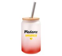 Verre à Cocktail Madame Annabelle | Cocktail Glass| Idée Verre à Cocktail Cadeau Anniversaire Fête Original Détente Travail Départ Collègue Summer Noël. (Jaune)