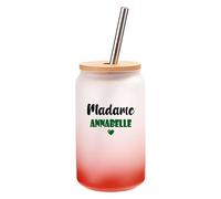 Verre à Cocktail Madame Annabelle | Cocktail Glass| Idée Verre à Cocktail Cadeau Anniversaire Fête Original Détente Travail Départ Collègue Summer Noël. (Vert)