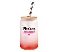 Verre à Cocktail Madame Annabelle | Cocktail Glass| Idée Verre à Cocktail Cadeau Anniversaire Fête Original Détente Travail Départ Collègue Summer Noël. (Rose)