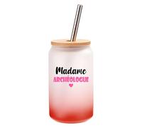 Verre à Cocktail Madame Archéologue | Cocktail Glass| Idée Verre à Cocktail Cadeau Anniversaire Fête Original Détente Travail Départ Collègue Summer Noël. (Rose)