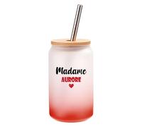 Verre à Cocktail Madame Aurore | Cocktail Glass| Idée Verre à Cocktail Cadeau Anniversaire Fête Original Détente Travail Départ Collègue Summer Noël. (Rouge)