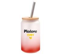 Verre à Cocktail Madame Candy | Cocktail Glass| Idée Verre à Cocktail Cadeau Anniversaire Fête Original Détente Travail Départ Collègue Summer Noël. (Jaune)