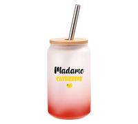 Verre à Cocktail Madame Catherine | Cocktail Glass| Idée Verre à Cocktail Cadeau Anniversaire Fête Original Détente Travail Départ Collègue Summer Noël. (Jaune)